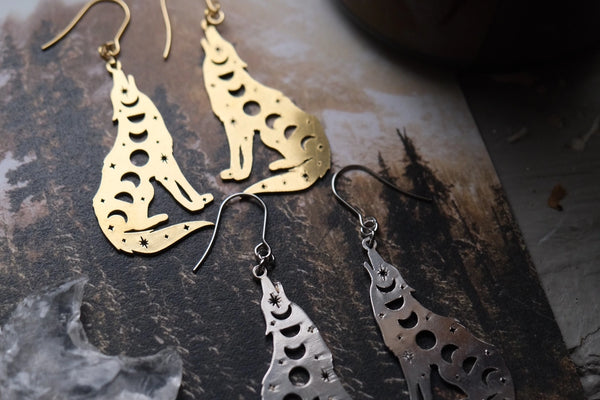 Handmade Wolf Earrings