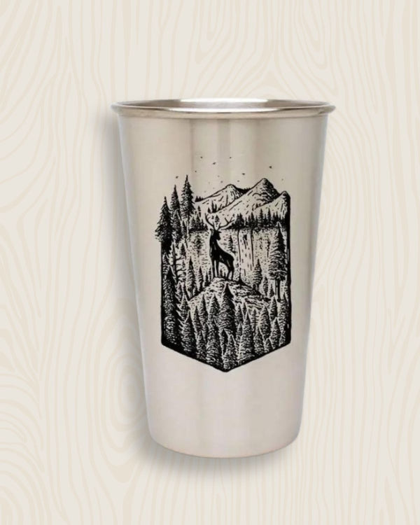 Elk Mountain Forest Stainless Pint