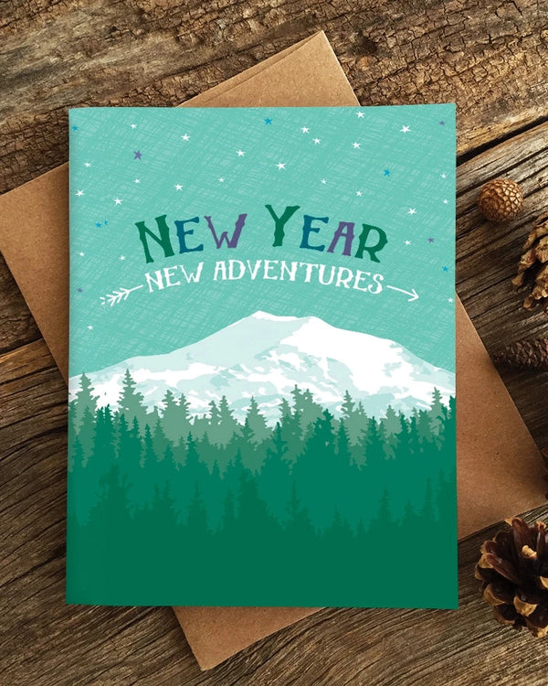 New Year New Adventures Greeting Card