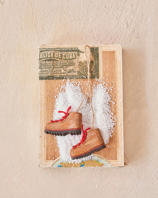 Pine Wood Hiking Boot Ornament