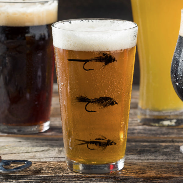 Fly Fishing Pint Glasses