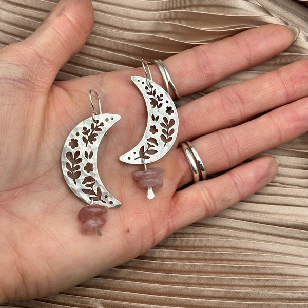 Handmade Moon Garden Earrings