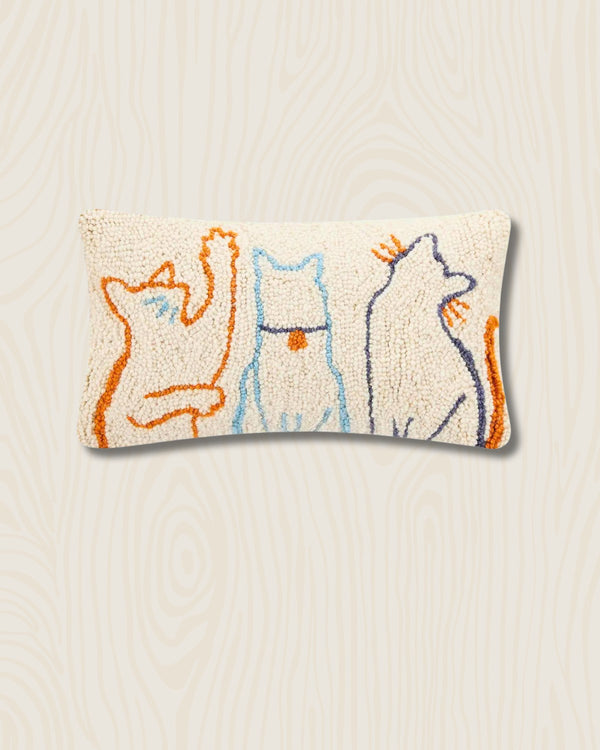 Cat Wool Hook Pillow | 9" x 12"