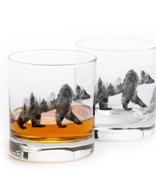 Forest Bear Whiskey Glass