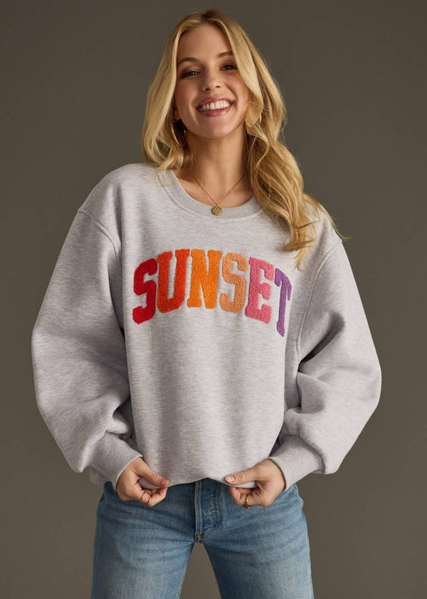 Sunset Textured Crewneck Sweatshirt