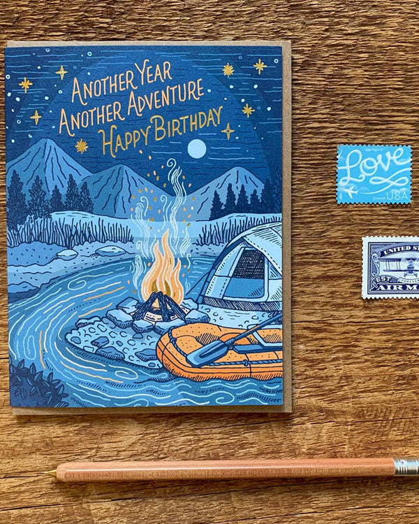 Campfire Birthday Card