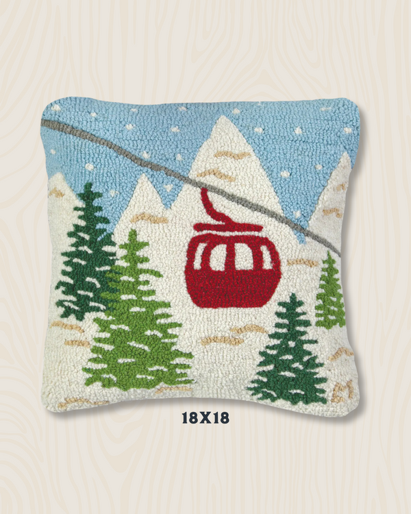 Gondola Wool Hook Pillow | 18"x18"