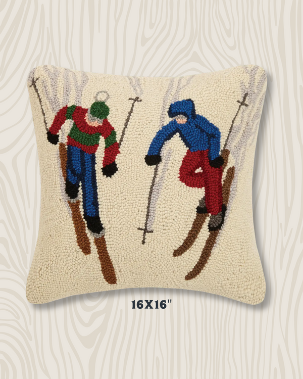 Ski Buddy Wool Hook Pillow | 16"x16"