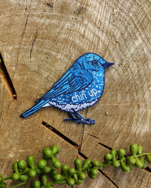 Chin Up Bluebird | Iron On Patch