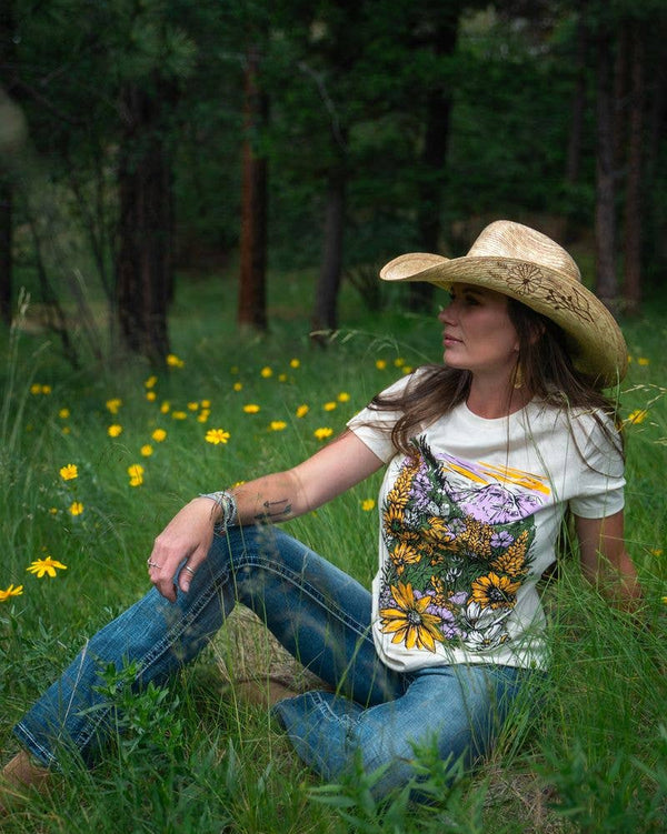 Flower Meadow Ladies Relaxed Tee
