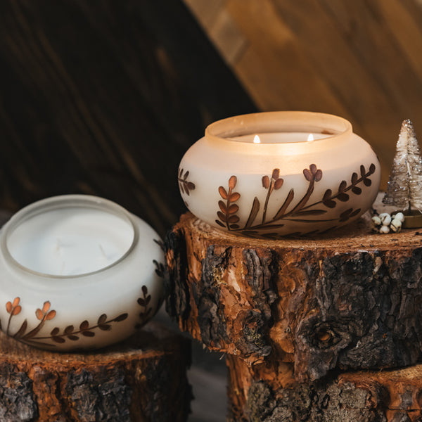 Cypress and Fir Frosted White Candle