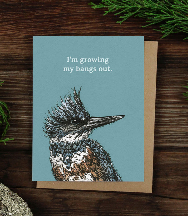 I'm Growing My Bangs Out Greeting Card