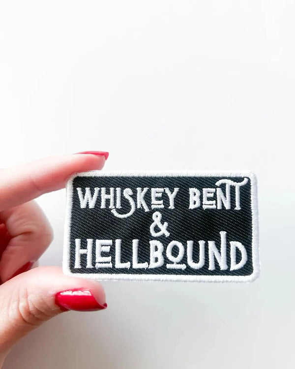Whiskey Bent & Hell Bound Iron On Patch