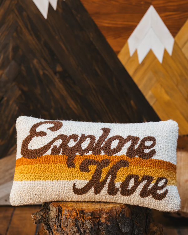 Explore More Wool Hook Pillow | 9"x16"