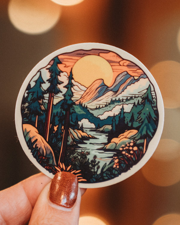Mountain Stream Sticker