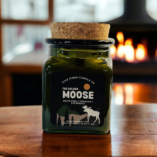 Golden Moose Candle