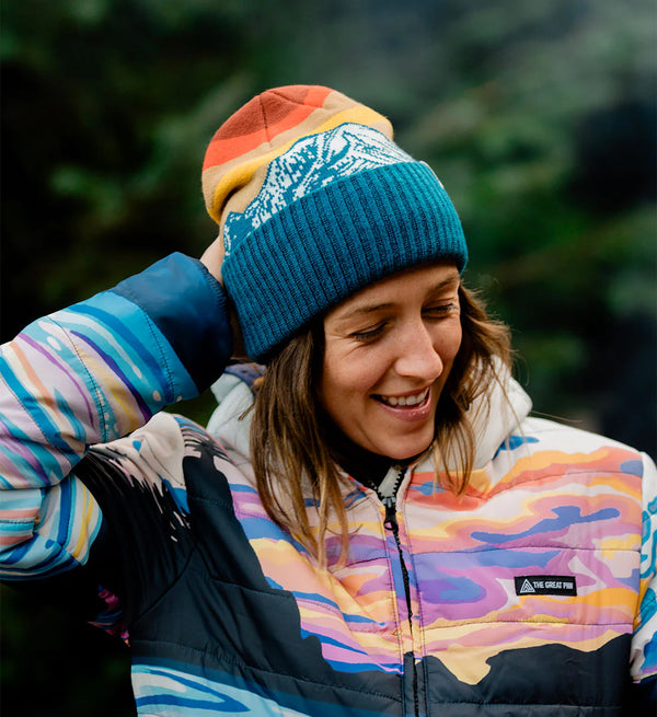 Retro Mountain Beanie