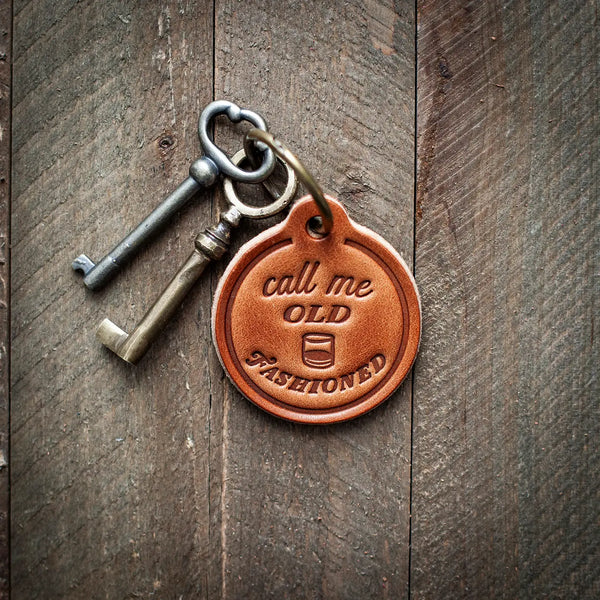 Call me Old Fashioned | Handmade Leather Key Chain