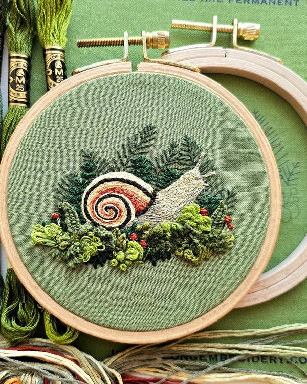 Forest Snail Embroidery Kit