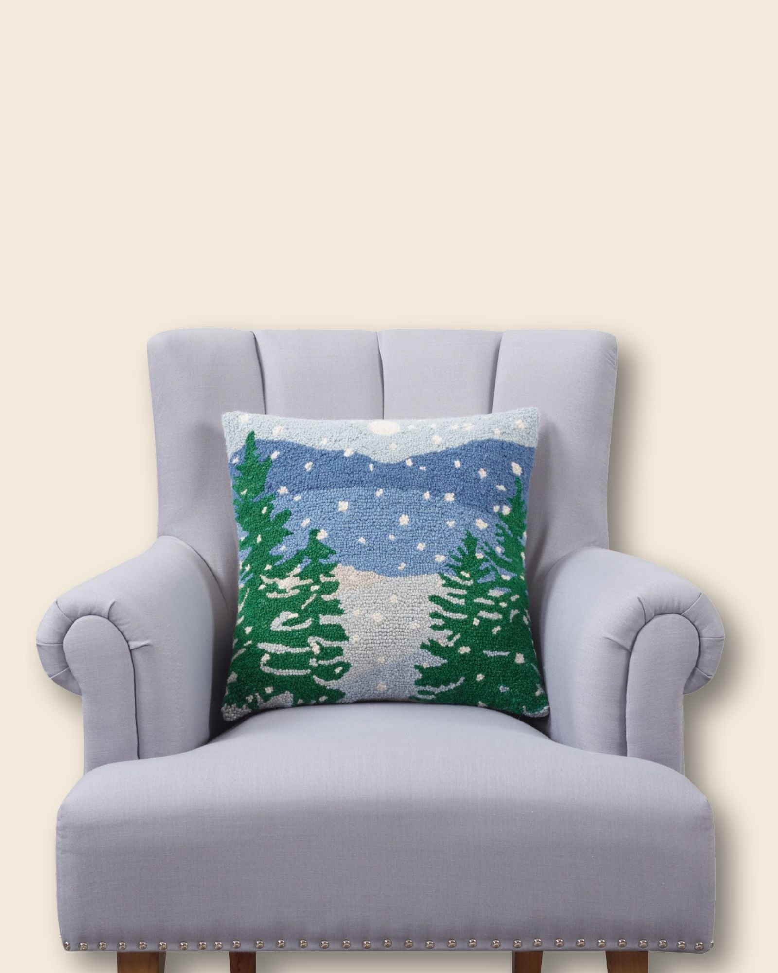 Feather and Larch Lakeview Wool Hook Pillow - Thumbnail 3