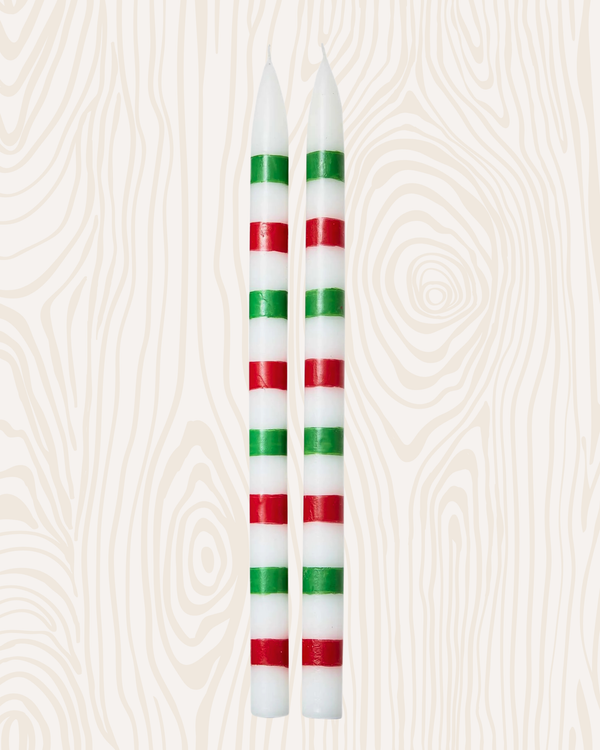 Christmas Striped Taper