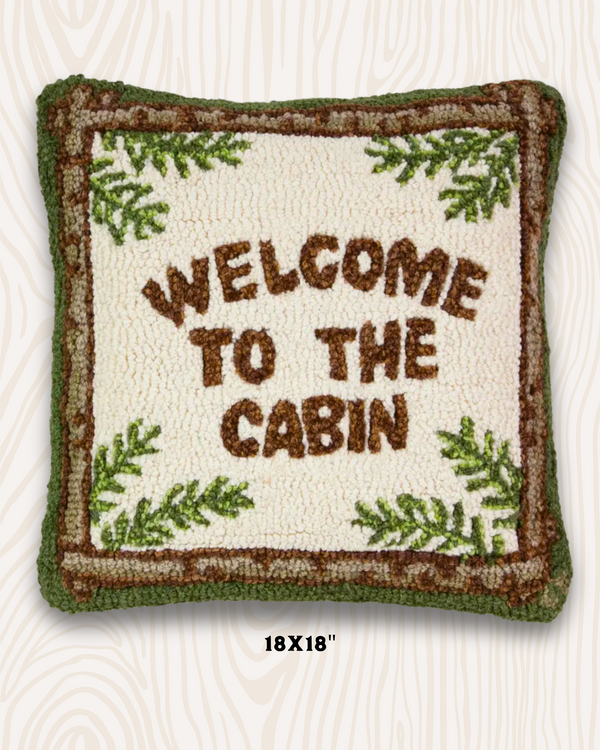 Welcome To The Cabin Pillow | 18" x 18"