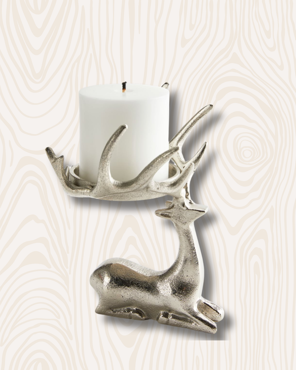 Sitting Reindeer Candle Holder