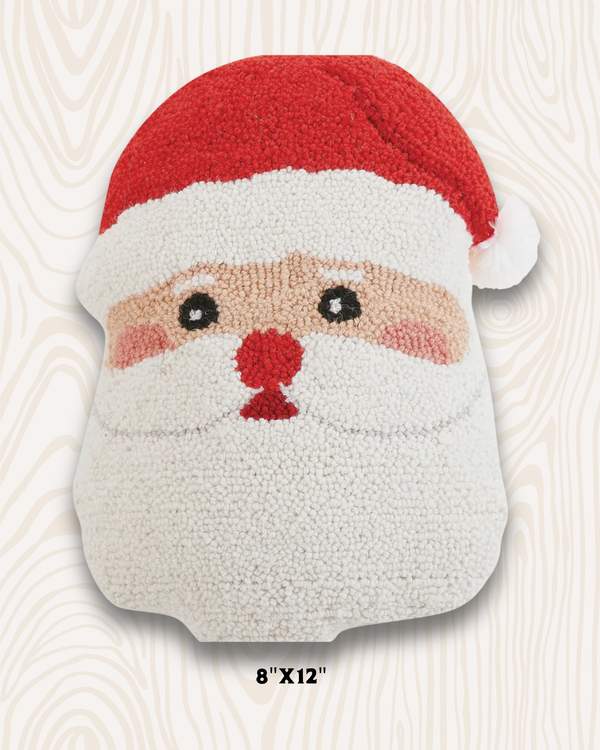 Shaped Santa Claus Wool Hook Pillow