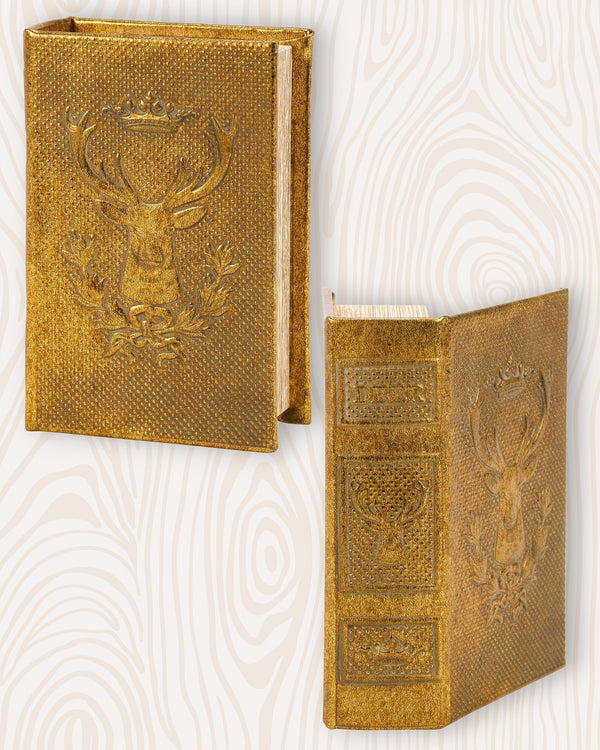Gold Vintage Deer Book Box