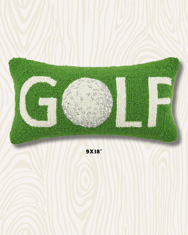 Golf with Ball Icon Hook Pillow | 9" x 18"