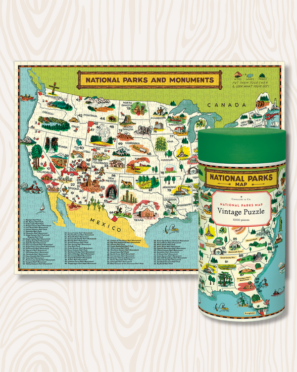 National Parks Map Puzzle - 1000 Pieces