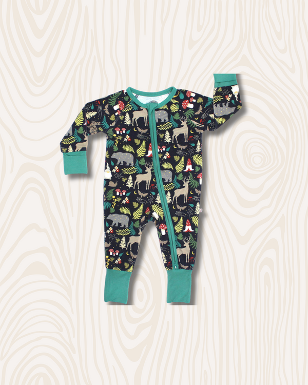Night Forest Bamboo Kids Pajamas