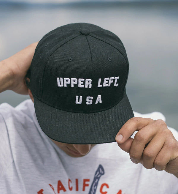 Upper Left, USA Flat Bill Hat