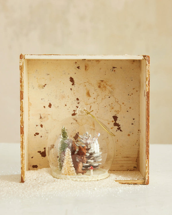 Snow Globe Woodland Scene Ornament