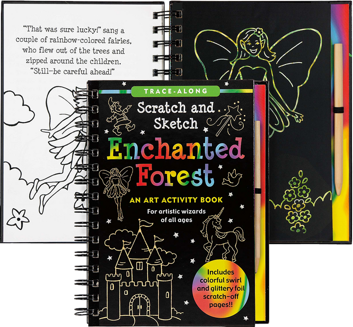 Enchanted Forest Scratch & Sketch™ art activity book for kids