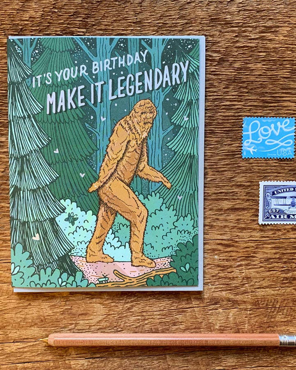 Bigfoot Birthday Card