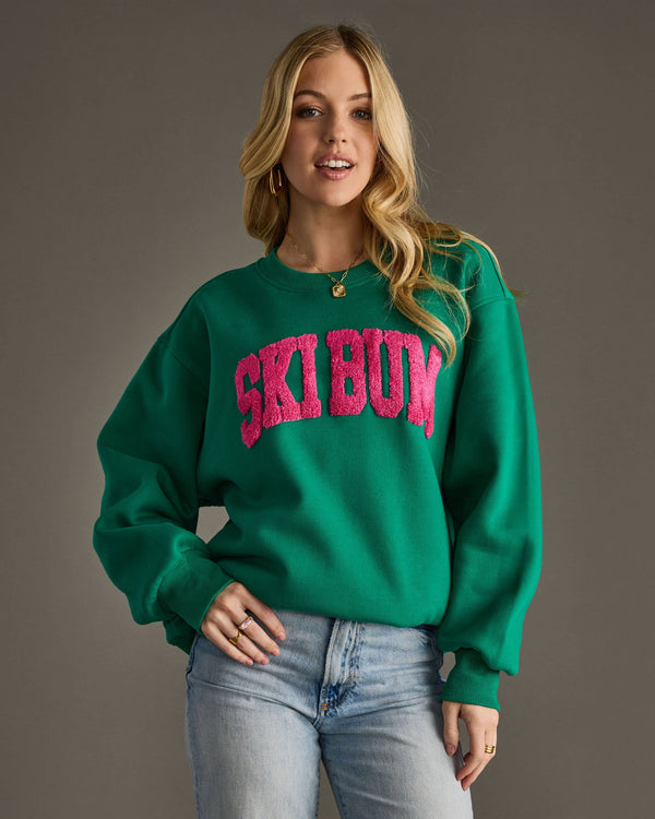 Green Ski Bum Sweatshirt