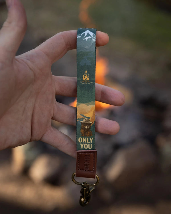 Smokey Bear Wristlet Keychain Lanyard