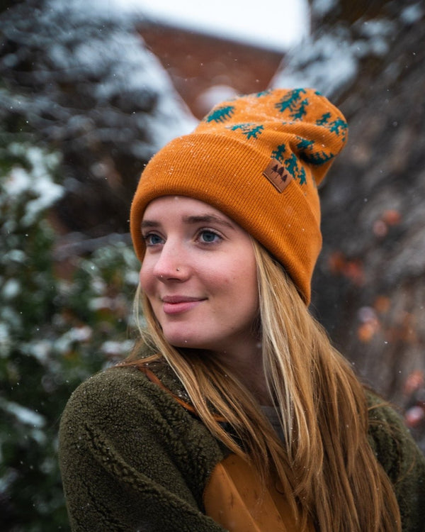 Pine Tree Foldover Beanie