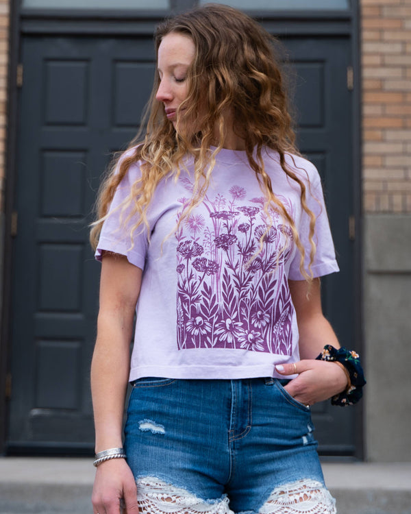 Wild Field Ladies Boxy Tee | Orchid