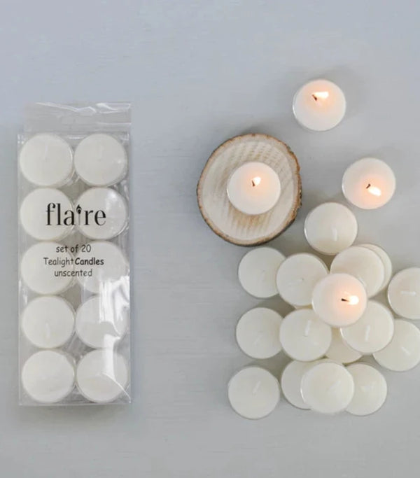 Unscented Tealights, Set of 20