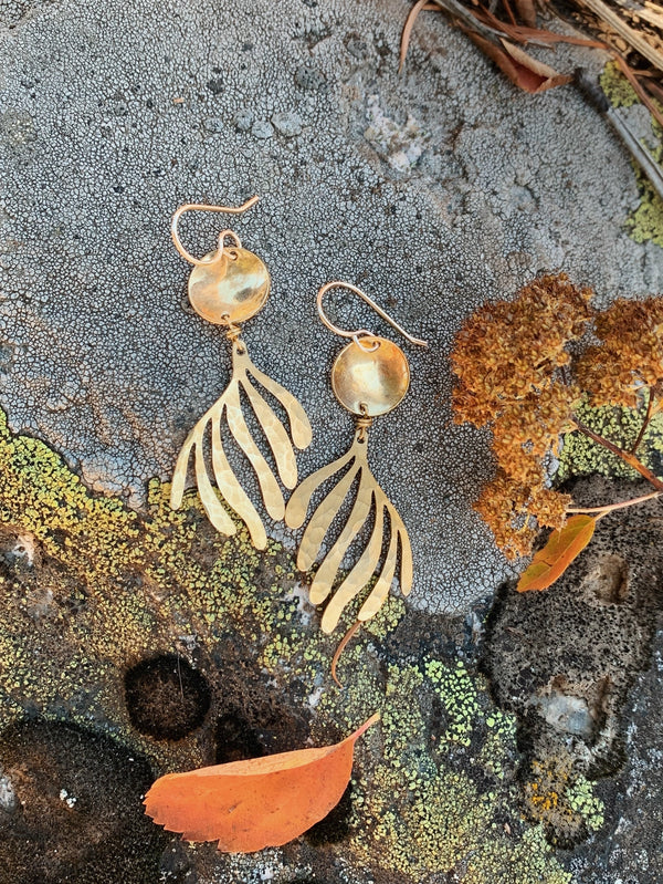 Handmade Sea Fern Earrings