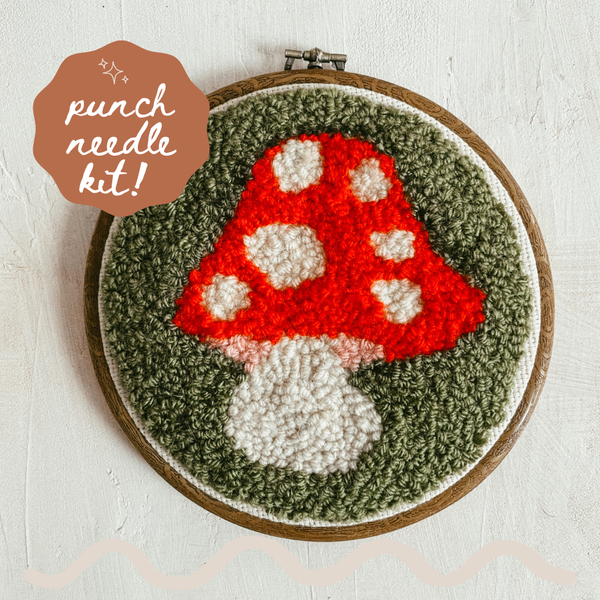 Mushroom DIY Needle Punch Kit