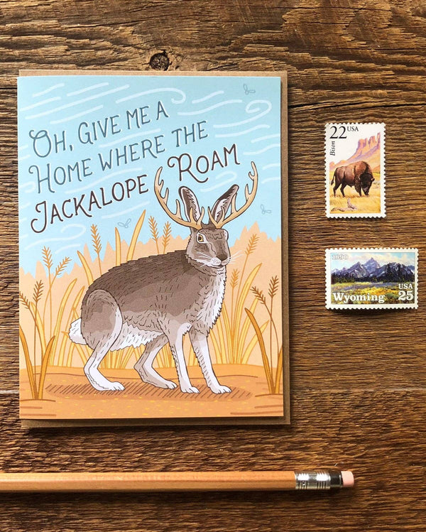 Jackalope Roam Greeting Card