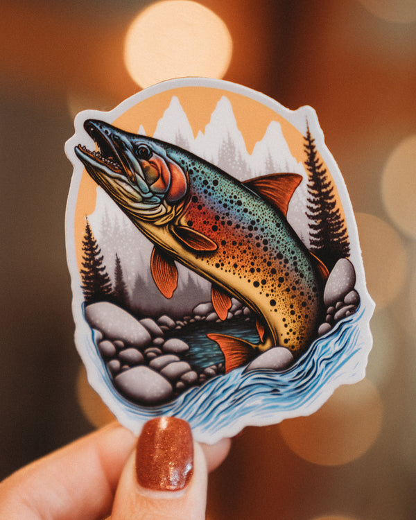 Rainbow Trout Fish Vinyl Sticker