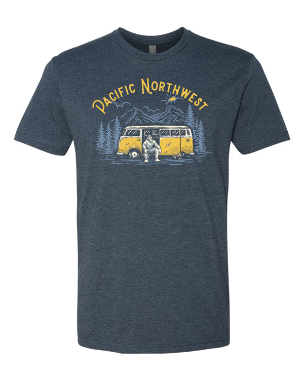 PNW Sasquatch VW Bus T-Shirt