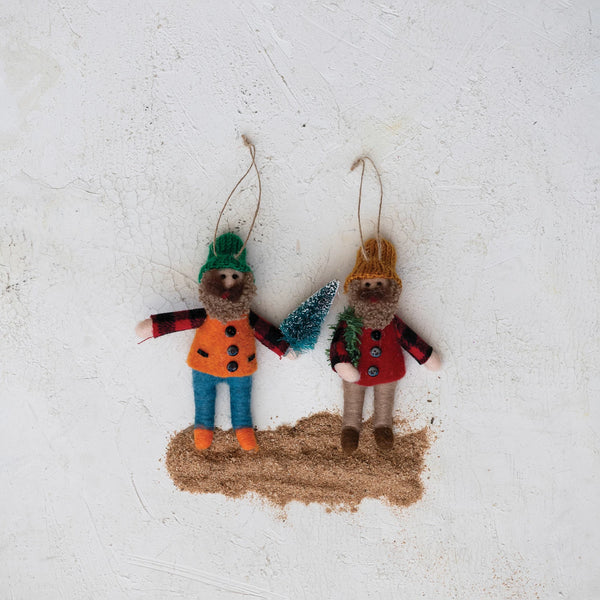 Handmade Felt Lumberjack Ornament