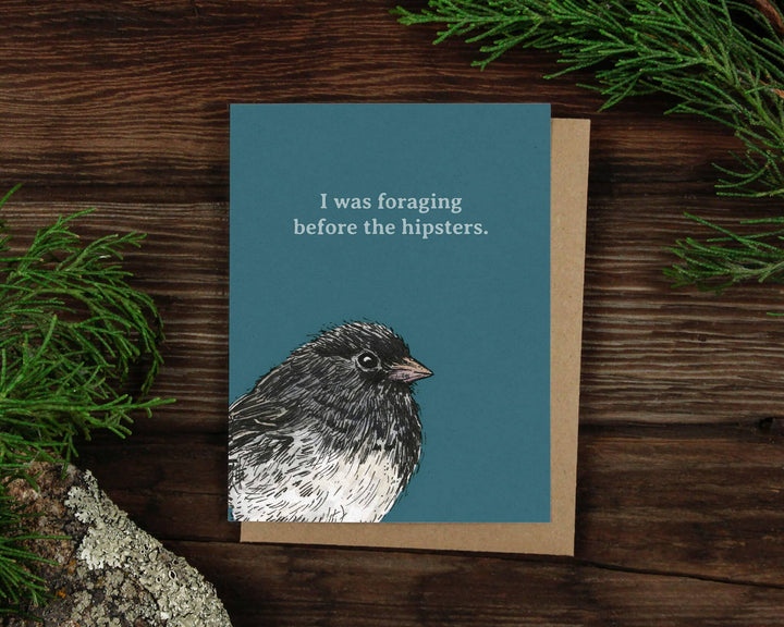 Bird Chatter Junco Greeting Card